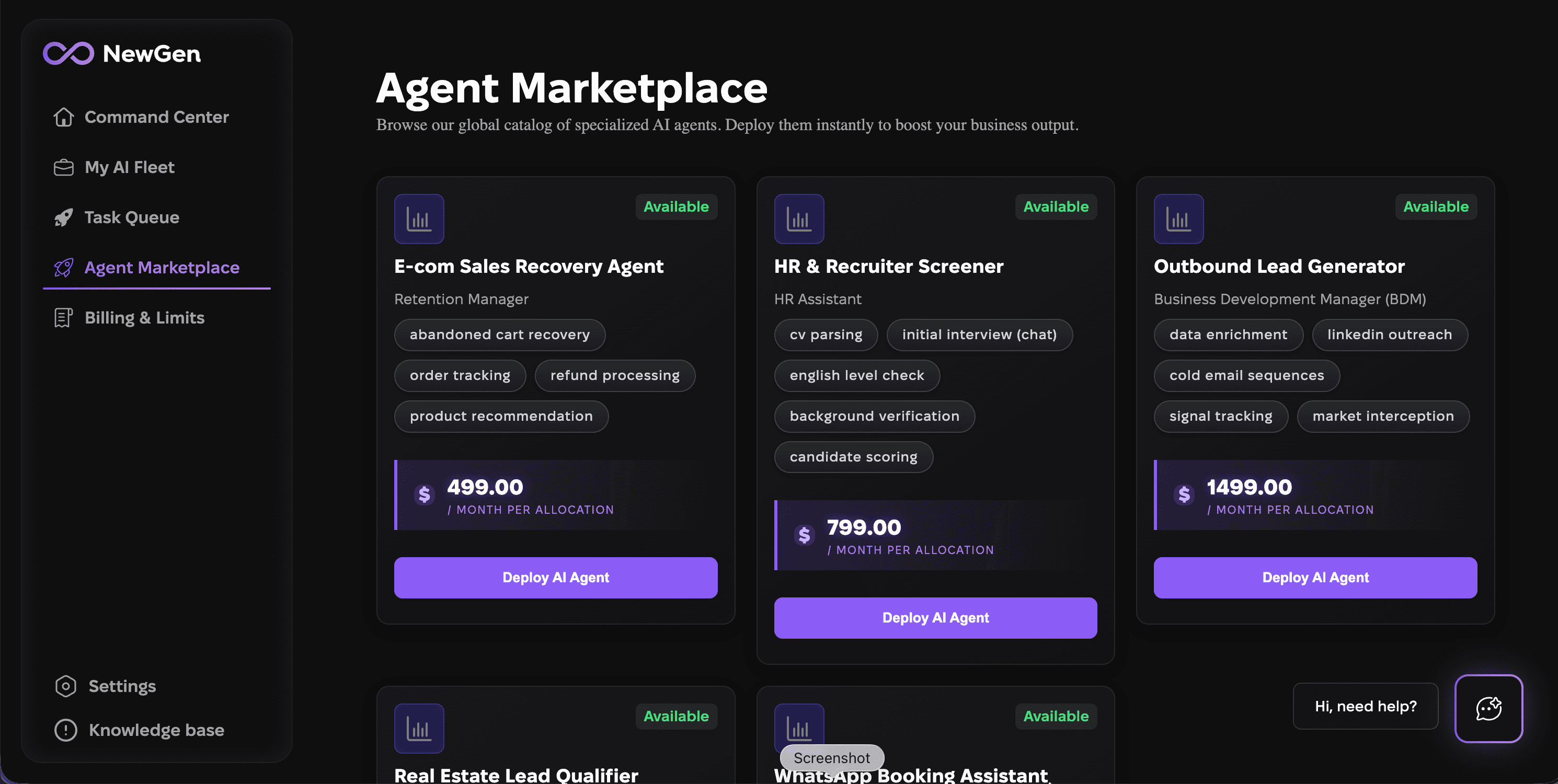 Browse Agent Marketplace