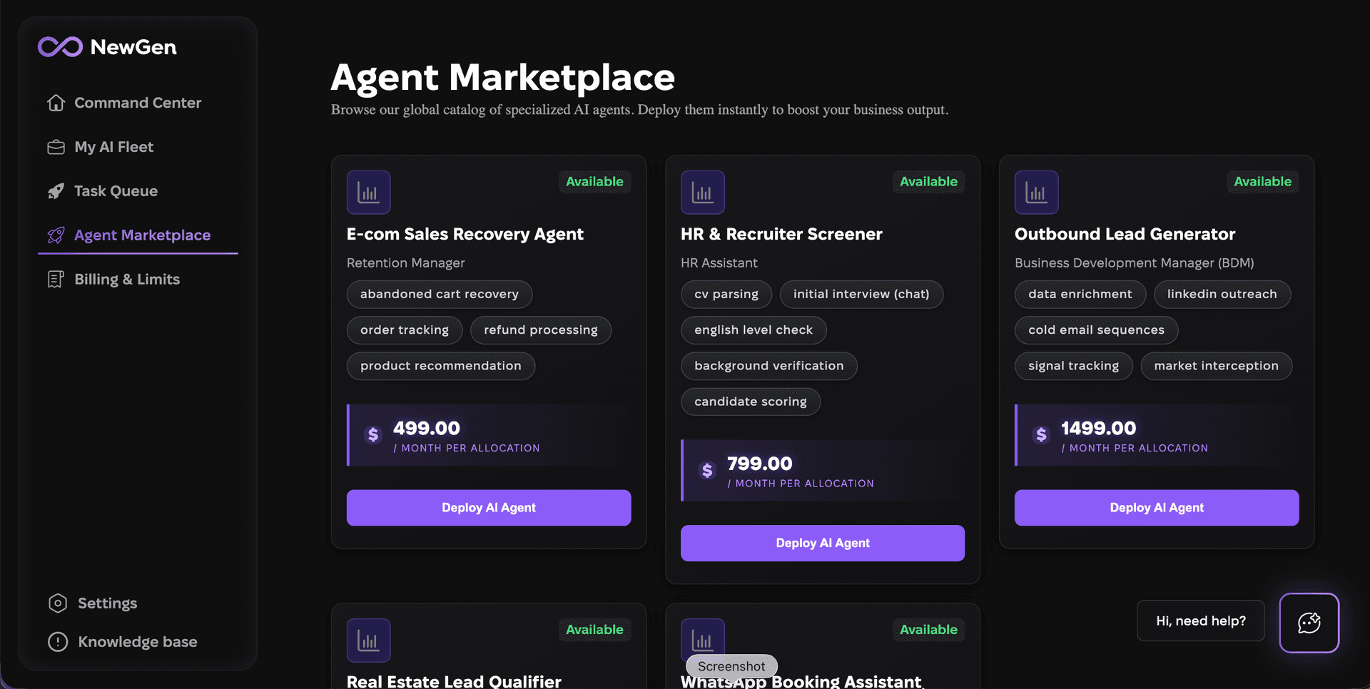 Browse Agent Marketplace